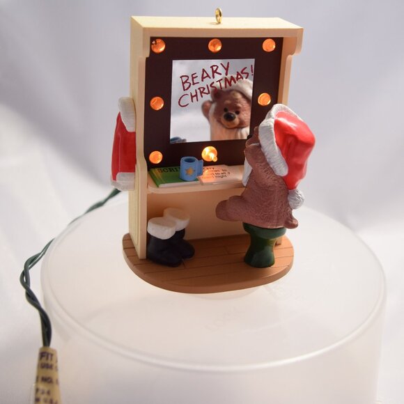 Hallmark Keepsake Ornament Backstage Bear Lights Christmas 1989 Anthropomorphic - Picture 1 of 8